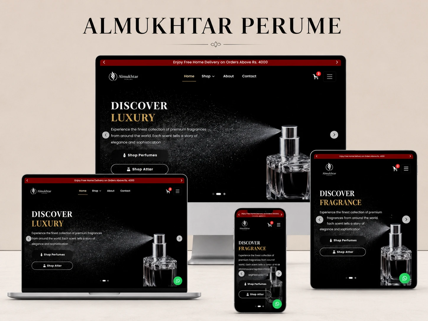 Perfume E-Commerce Platform - Fragrance Store Solution